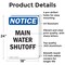 Signmission Main Water Shutoff, 18 in W x Rectangle, Aluminum OS-2PACK-NS-A-1824-V-14101 - alternate 6